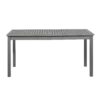 Contemporary Slat Top Acacia Wood Outdoor Dining Table - Gray Wash - Image 3