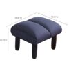 Adjustable Japanese Reclining Floor Chair Sofa With Metal Frame For Living Room & Balcony - Navy - Image 11