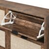 4 Door Shoe Rack, Freestanding Modern Shoe Storage Cabinet, For Entryway - Burly Wood - Image 17