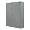 Queen Size Murphy Wall Bed With Shelves, Space Saving And Construction - Gray - Image 5