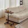 Height Adjustable Sofa Side C Shape Table, Laptop Holder End Stand Desk - Brown - Image 2