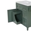 Bathroom Vanity With Top Sink, Modern Bathroom Storage Cabinet & 2 Drawers And A Tip-Out Drawer, Single Sink Bathroom Vanity - Green - Image 15