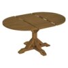 Topmax - 6 Piece Farmhouse Extendable Pedestal Dining Table Set With Removable Leaf, Bench And 4 Ladder Back Dining Chairs - Dark Brown - Image 11