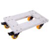 Movers Dolly Heavy Duty Furniture Dolly Trolley Cart, Aluminum Frame With 3" Tpu Professional Casters With Brake Option (Set of 2) - Silver - Image 12