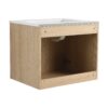 24" Wall Mounted Bathroom Vanity With Ceramic Sink And 2 Soft Closing Doors - Oak - Image 13