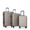 3 Piece Luggage Sets Lightweight Suitcase With Two Hooks, Spinner Wheels, Tsa Lock, (20/24/28) - Gold - Image 4