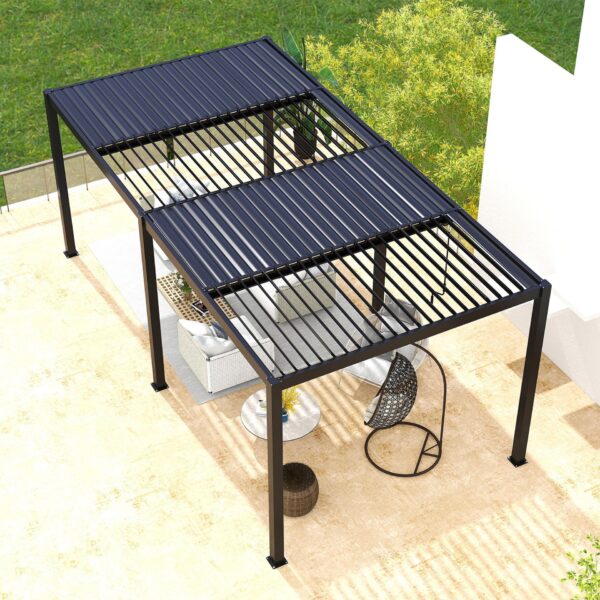 Louver Pergola Aluminium Frame & Louvers - Black