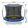 6 Ft Trampoline Inner Safety Net Elastic Ropes Version - Blue - Image 5