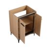 Modern 24" Bathroom Vanity Base With Basin And Storage Cabinet - Oak - Image 18