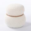 Snowman Stool With Greig Plush Cushion, Playful And Cute Design For Any Space - White - Image 11