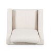 Nightowl - Upholstered Club Chair With Sloped Arms And Wood Legs - Beige - Image 8