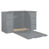 Twin Size Murphy Bed With Drawers, Cabinets, USB Ports Material - Gray - Image 11
