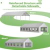 Party Tent Heavy Duty, Large Wedding Event Shelters With 3 Carry Bags & Removable Sidewalls, Outdoor Canopy Gazebo Commercial Tents For Parties Carport Camping Garden Patio - White - Image 4
