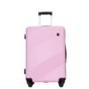 3 Piece Luggage Sets Lightweight Suitcase With Two Hooks, Spinner Wheels, (20/24/28) - Pink - Image 7