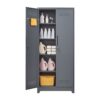Metal Storage Cabinets, Cleaning Tool Cabinet With Locking Door, Tall Broom Tool Organizer, Large Storage Cabinet For Kitchen - Gray - Image 14
