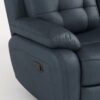 Genuine Leather Non-Power Reclining Sofa With Drop Down Table, Stainless Steel Cupholders And Magazine Bag - Blue - Image 10