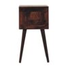 Mini 2 Drawer Bedside Table - Walnut - Image 9