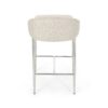 Celest - Upholstered Counter Stool With Low Back And Tapered Legs - Beige / Chrome - Image 6