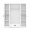 4 Door Wardrobe With 1 Drawer - White - Image 4