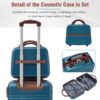 Hardshell Luggage Sets 3 Pieces 20" / 24" Luggages And Cosmetic Case Spinner Suitcase With Tsa Lock Lightweight - Blue - Blue - Image 3