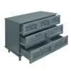 7 Drawer Cabinet, American Furniture, Suitable For Bedroom, Living Room, Study - Dark Green - Image 17