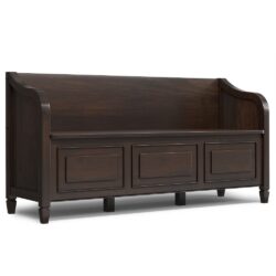 Connaught - Wide Entryway Storage Bench - Chestnut