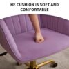 Ergonomic Swivel Office Chair With Backrest, Adjustable And Comfortable For Long Sitting - Lilac - Image 11