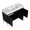 Freestanding Bathroom Vanity With Resin Sink And Storage Cabinet - Dark Oak - Image 14