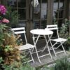 3 Piece Patio Bistro Set Of Foldable Round Table And Chairs - White - Image 14