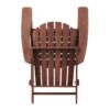 Oversize Outdoor Folding Adirondack Chair, Patio Chair For Garden Backyard Porch Pool Deck Firepit - Coffee - Image 13