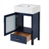 Bathroom Vanity With Ceramic Sink And Ample Storage, Ideal For Small Bathrooms - Blue - Image 12