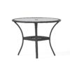 Bistro Table With Iron Frame And Glass Top - Gray - Image 6
