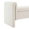 Modern Teddy Bed End Bench With Arms And Storage, Upholstered Large Foot Rest Stool, Comfy Window Vanity Bench For Living Room, Dorm, Coffee Table, Teddy - Cream - Image 8