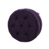 Dawn - Tufted Round Ottoman Nailhead Accents - Purple - Image 3