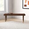 Mia - Mid-Century Modern Bench - Dark Brown - Image 14