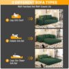 Human Dog Bed, Lazy Sofa Couch, Multifunctional Foldable Sofa Bed, 3 In 1 Teddy Fabric Sleeper Sofa Bed For Living Room Guest Bed, Playroom - Green - Image 11