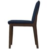 Laura - Linen Dining Chair (Set of 2) - Dark Blue / Dark Brown - Image 9