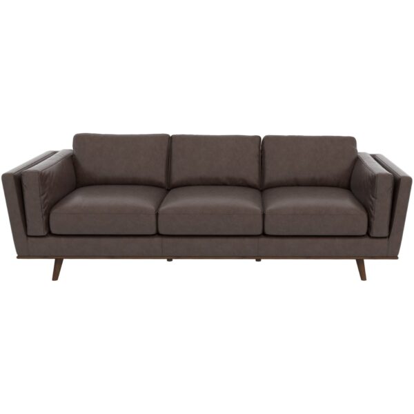 Chase - Leather Sofa - Chocolate / Dark Brown