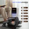 Under Desk Elliptical Machine, Quiet & Portable Electric Seated Pedal Exerciser With Remote Control & Adjustable Speeds - Black - Image 6