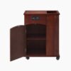 Traditional End Table With Charging Station, Narrow Side Table With USB Ports And Outlets - Red Walnut - Image 9