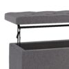 Hamilton - Lift Top Rectangular Storage Ottoman - Slate Gray - Image 5