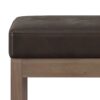 Milltown - Footstool Small Ottoman Bench - Distressed Brown - Image 2