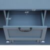 2 Door 3 Drawer Cabinet, American Furniture, Suitable For Bedroom, Living Room, Study - Blue - Image 7