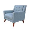 Luminaesque - Fabric Upholstered Armchair With Tufted Back - Blue - Image 5