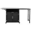 Versatile Outdoor Cabinet With Folding & Expandable Work Surfaces, Ample Storage Space, And Lockable Wheels - Matte Black - Image 12