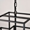 8 Light Metal Lantern Tiered Pendant Hanging Light Fixtures, Industrial Farmhouse Adjustable Height Chandeliers For Dining Room Hallway Foyer Entryway (E12 Bulbs Not Included) - Matte Black - Image 15