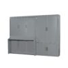 Queen Size Murphy Elegant Wall Bed With Closet - Gray - Image 6