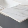 Marble Vanity Top With Undermount Sink And Backsplash, Sintered Stone - Carrara White - Image 17