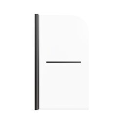 Frameless Shower Doors For Bathtub, 1 / 4" SGCC Tempered Glass - Matte Black