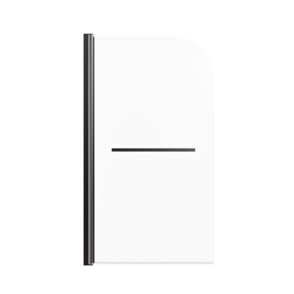 Frameless Shower Doors For Bathtub, 1 / 4" SGCC Tempered Glass - Matte Black